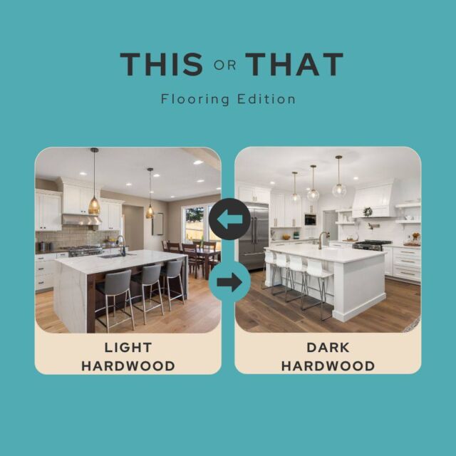Brighten up your space with the airy elegance of light hardwood or add depth and richness with the sophistication of dark hardwood – which flooring hue sets the tone for your home? 

#LightVsDarkHardwood #ThisOrThat