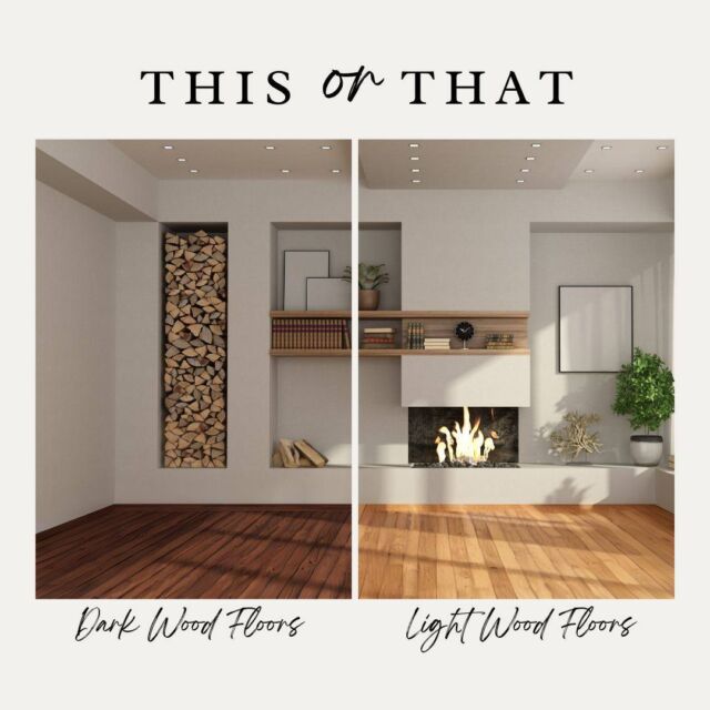 🌟 Dark or Light? 🌟 The eternal flooring dilemma! Which hardwood hue steals your heart - the timeless allure of dark hardwood or the airy brightness of light hardwood? Share your preference below and let's uncover the perfect match for your dream space! #HardwoodDebate #FlooringChoices